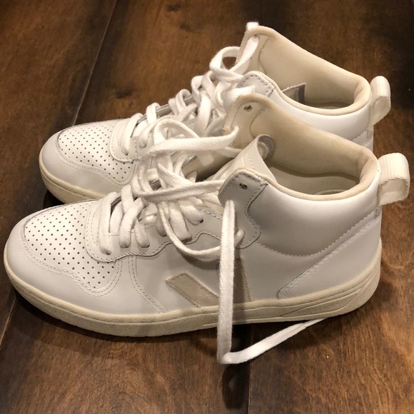 VEJA  V-15 High-Top Lace-Up Sneakers - - Picture 14 of 16